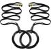 ProsourceFit Gymnastics Rings - Total Body Conditioning at Home | Adjustable Straps | Black - Lexan - Buy Online on GoSupps.com