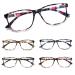 Cojwis 5 Pack women reading glasses Blue light filter glasses spring hinges Ultralight reading aid (5 pack beautiful pattern 1.25 multiplier_x) 5 Mix color 1.25 x