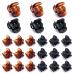 24 Pcs Mini Hair Clips Hair Claws Pins Clamps Hair Accessories Clips Small Micro Hair Jaw Clips for Women Girl's Hair 2 Colors Black & Brown