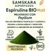  Samskara Samskara Organic Spirulina Powder | 63% Protein + 6% Leucine | Complete Nutrient Profile | Eco-Friendly Algae Rich in Minerals | 250g x 1 Pack - Ideal for Smoothies Tea Yogurt & - Buy Online on GoSupps.com