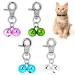KALIONE 4 Packs Bells for Dog Cat Collars Stainless Steel Bell Training Charm Pendants Small Pet Bells Pendant Accessories with Snap Clips for Dog Cat Pets Necklace Collar DIY Keychains Crafts Making