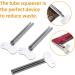 Stainless Steel Toothpaste Tube Squeezer 4 Pieces Metal Toothpaste Squeezer Roller for Toothpaste Cosmetic Oil Cream Paint Squeezer - Buy Online on GoSupps.com