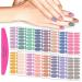 SILPECWEE 224 Pieces 16 Sheets Nail Polish Strips Solid Color Nail Polish Stickers Nail Wraps for Women Self Adhesive Nail Art Stickers with Nail File (Light Colour) Light Color