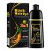 WEST CITY Instant Black Hair Shampoo 3in1 Black Hair Dye Natural Hair Color Shampoo 100 Gray Hair Coverage Hair Dye Shampoo for Men and Women Black
