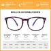 DOOViC Blue Light Filter Reading Glasses - Square Frame Purple Tortoiseshell Prescription Glasses 024 | Large Lenses 0.0x | International Shipping - Buy Online on GoSupps.com