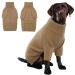 Iecoii dog sweater sweater for dogs dog sweater for small medium-sized large dogs warm turtleneck dog sweater winter dog clothing for cats Chihuahua French bulldog Labrador XX-Large camel