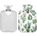 NAANLE 2L Hot Water Bottle with Watercolor Cactus Cover - Pain Relief & Heat Therapy for Menstrual Cramps | Large Warm-Up Bag - Buy Online on GoSupps.com