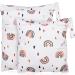 Loscarol 2 pieces Wetbag kindergarten large naspasche wet Bag diaper bag small wet bag kindergarten personalized for baby cloth diapers (rainbow)