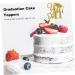 CHILDWEET 10pcs 2021 Graduation Cake Arrangement Trencher Cake Toppers 2021 Graduation Photo Booth Props Dessert Picks High Grad Paper Cups Party Cake Topper Food Insert Card Golden 13x13.5cm - Buy Online on GoSupps.com