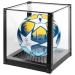 J JACKCUBE DESIGN Acrylic Soccer Ball Display Case Clear Display Holder Stand Box with Metal Mesh Base for Football Basketball Volleyball Memorabilia Collectibles- MK809A Socceball