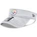 New Era Men's NFL Adjustable Visor Pittsburgh Steelers, Gray One Size