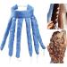 Heatless Curlers Headband Octopus Hair Curler Locken Blacker Curle overnight without heat for long medium hair silkband curly winder soft headband waves for women girls - blue
