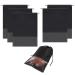 SHENGQIDZ 5 pack portable travel shoe bag space-saving dust-proof storage bag(13 x 17.32 inch) Black-5pack