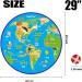 BooTaa 2 Pack 29 Large Dart Board Game Set with 20 Sticky Balls - Fun Indoor/Outdoor Party Game for Boys and Girls, Birthday Toy Gifts for Kids Ages 3-12 - Earth-Western Eastern Hemisphere - Buy Online on GoSupps.com