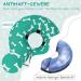 Supet Halskrause Dog Inflatable Collar - Adjustable Comfort for Dogs & Cats | Post-Surgery Protective Cone - XL (35.6-45.7cm) Green Bones - Buy Online on GoSupps.com