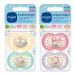 MAM Original Night Pacifier Set for Girls - Soft Silicone 6-16 Months 4-Pack with Sterilizer Cases - Ideal for International Shipping - Buy Online on GoSupps.com
