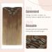 FSHINE 50cm Clip-In Hair Extensions - 20in Balayage Chocolate Brown to Dirty Blonde | 120g Real Remy Hair - 7Pcs #Ba10/14 - Buy Online on GoSupps.com