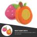 HEALLILY 2Pcs Baby Bath Sponges - Cute Strawberry Orange Shape - Body Scrubber & Lotion Applicator - Exfoliating Sponge for Kids Bath - 13x9.5cm - Buy Online on GoSupps.com