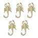 FEIlei Embossed Nail Charms 3D Scorpion Nail Art Accessories for DIY Nail Art Design Nail Art Decoration Jewelry Making