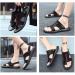 QYY Big Toe Orthopedic Bunion Corrector Sandal - Men's Leather Casual Sandal - Black, Size 10 - Buy Online on GoSupps.com