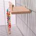 Wooden Bird Perch Play Gym with Swing & Ferris Wheel for Parrots, Lovebirds, Chinchillas - Green Cheeks, Hamsters, Budgies - Chew Toys & Exercise Stands - Buy Online on GoSupps.com