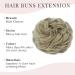 Women's Messy Bun Hair Piece Scrunchie - Ash Blonde/Bleach Blonde Mix - 55g - Buy Online on GoSupps.com