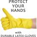 SteadMax Yellow Cleaning Dish Gloves Set - 3 Pairs Large Kitchen Latex Gloves - Buy Online on GoSupps.com