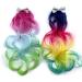 Rainbow Ombre Curly Hair Extensions for Kids - 2 Pack Ponytail Barrettes - Buy Online on GoSupps.com