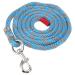 Nylon Horse Rope 8.2ft Nylon Heavy Duty Rope Lead with Alloy Hook for Horse Livestock Pet Blue Grey