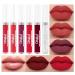 Matte Lipstick Sets Lip Gloss Set Makeup Waterproof Liquid Lipsticks For Women Long Lasting Red Lipstick- 5 Pcs Liquid Lip stick + 1Pcs Lip Plumper (1) Lipstick-2