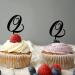 Initial Q Cupcake Toppers Single Letter Monogram Name Laurel Wreath Rustic For Wedding Anniversary Decorations Reusable Choosing Letter Design Color Wedding Gifts 6PCS Style-13