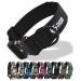 TSPRO TACTICAL DOG Collar Military Strong Metal Buckle Dog Collar Adjustable Training Dog Collar with Flag Patch Medium Black Patch version size L- (Adjustable 16.7 "-25.6") Black