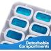 Monthly Pill Organizer - Pack of 2 | 31 Day Medication Holder with Removable Pods | Portable Pill Case for Daily Vitamins & Travel - Blue - Buy Online on GoSupps.com