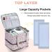 Uross Nail Polish Organizer for 84 Bottles & LED Lamp - Pink Nail Storage Bag for Nail Art Accessories - Buy Online on GoSupps.com