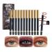 Crayon de maquillage pour les yeux crayon paupi res - Ensemble de maquillage pour les yeux anti-taches | Stylo sourcils de 12 couleurs assorties avec taille-crayon pour adultes femmes et h