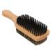 Double-Sided Beard Brush with Wooden Handle | Premium Shaving & Facial Hair Comb for Men - Buy Online on GoSupps.com