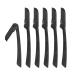 VOCOSTE 6 Pack Eyebrow Razors for Women Foldable Facial Razors Black