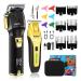 Professional Barber Kit Hair Clippers Set for Men Hair Cutting Set Rechargeable Cordless Clippers and Trimmers Set Hair Cutting Kit with LED Display USB Charging Gifts for Men
