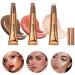3PCS Liquid Contour Beauty Wand Contour Stick  Face Contouring  Highlighter and Face Blush Stick with Cushion Applicator  Smooth Natural Matte Finish  Lightweight Blendable Super Silky Cream(01+02+04)