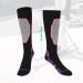 Cosmos Over the Calf Ski Socks - Warm Cotton Socks for Winter Sports (Black & Purple) - Buy Online on GoSupps.com