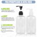 Nagma Lockable Pump Bottles 8 oz - Set of 2 Clear Plastic Dispensers with Funnel and Labels for Toiletries and Kitchen Use - Buy Online on GoSupps.com