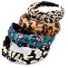 Women's Headbands Vintage Elastic Printed Head Wrap Stretchy Moisture Hairband Twisted Cute Hair Accessories (archleopard)