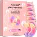 Under Eye Patches (24 Pairs)-New Tri-color Glitter Eye Gel Pads for Dark Circles Puffy Eyes Under eye Bags Wrinkles|Natural Collagen Under Eye Mask Patches for Women Teen 24 Count (Pack of 1)