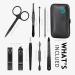 9-in-1 Stainless Steel Manicure Set with Leather Case - Portable Grooming Kit for Men and Women - Blue - Buy Online on GoSupps.com