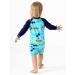 HUAANIUE Baby Boys Swimsuit with Hat | UPF 50+ Sun Protection | 6M-4Y Rash Guard Wetsuit | Car Swimwear - Buy Online on GoSupps.com