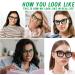 Hubeye 2 Pack Oprah Style Reading Glasses for Women & Men - Blue Light Blocking Square Readers with Spring Hinge + Pouch | 1.50 Diopters Black/Green - Buy Online on GoSupps.com