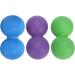 Verdant Touch Peanut Massage Ball - Silicone Yoga Training Tool for Muscle Relaxation | Fitness Equipment in Purple Green & Blue - Buy Online on GoSupps.com