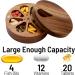 Wooden Daily & Weekly Pill Organizer Travel Case for Vitamins & Medications | Improved Design with Days & Solid Dark Wood Lid - Buy Online on GoSupps.com