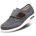 Mens Diabetic Edema Shoes Lightweight Walking Mesh Breathable Wide Sneakers Strap Adjustable Easy On and Off for Elderly Swollen Feet Plantar Fasciitis 13 Lightweight - Gray