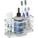Premium Stainless Steel Toothbrush & Bathroom Accessories Set - 6 Seat Black Ventilated & Standing - Modern Kitchen Silver - Buy Online on GoSupps.com